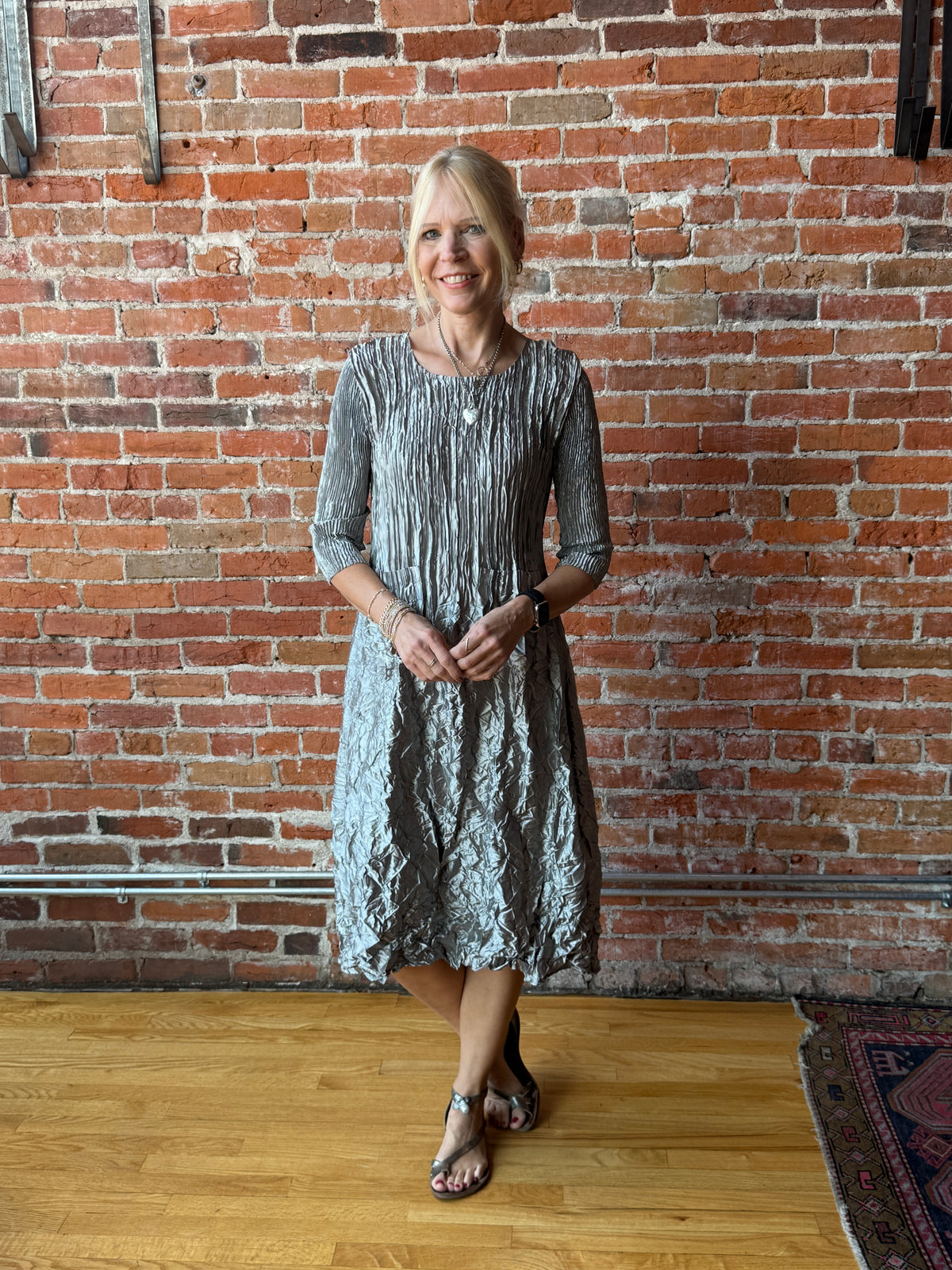 Alquema 3/4 Sleeve Smash Dress