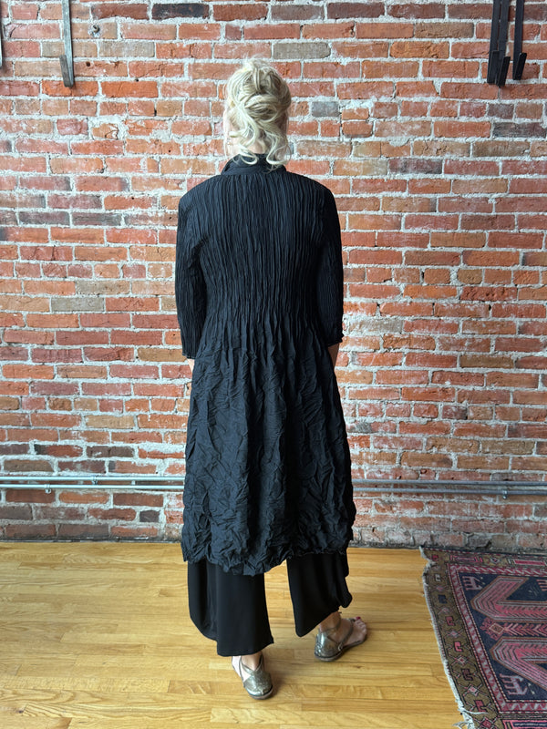 Alquema Contrast Nehru Coat Dress