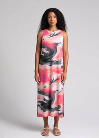 Sympli Print Reversible Slit Tank Dress