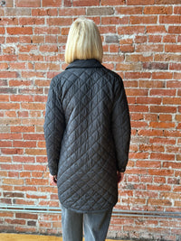 J. Society Nylon Quilted Long Shirt Jacket