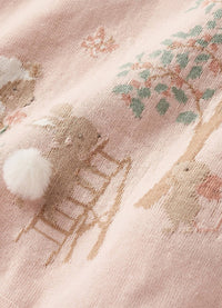 Elegant Baby Garden Picnic Knit Blanket