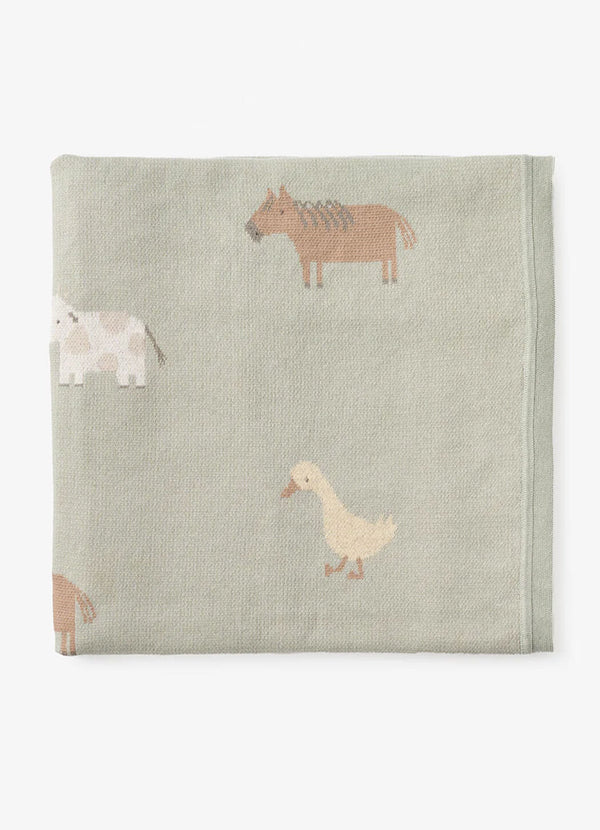 Elegant Baby On The Farm Knit Blanket