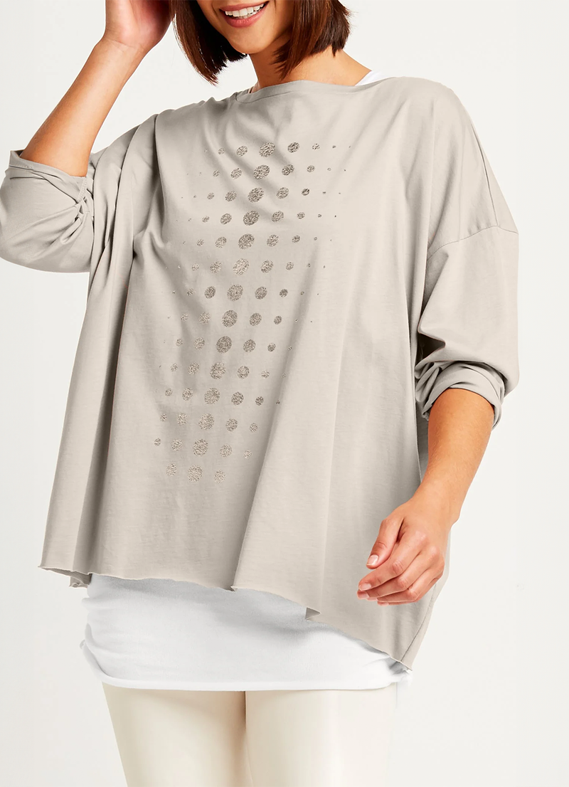 Planet Metallic Dot Dot Dot Boxy T