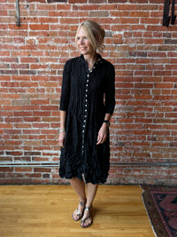 Alquema Contrast Nehru Coat Dress