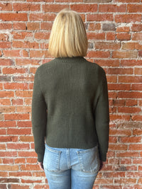 J Society Nylon Trim Zip Front Shaker Cardie