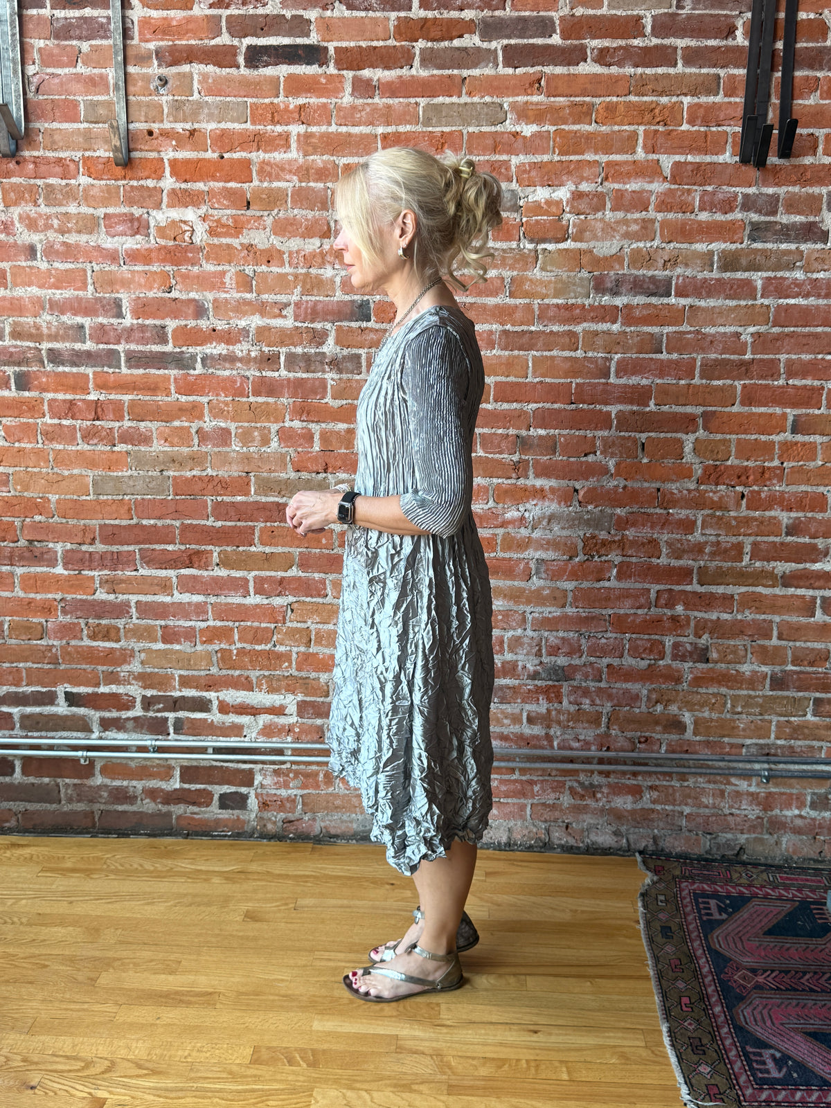 Alquema 3/4 Sleeve Smash Dress