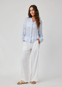 Bella Dahl Contrast Pocket Boyfriend Shirt