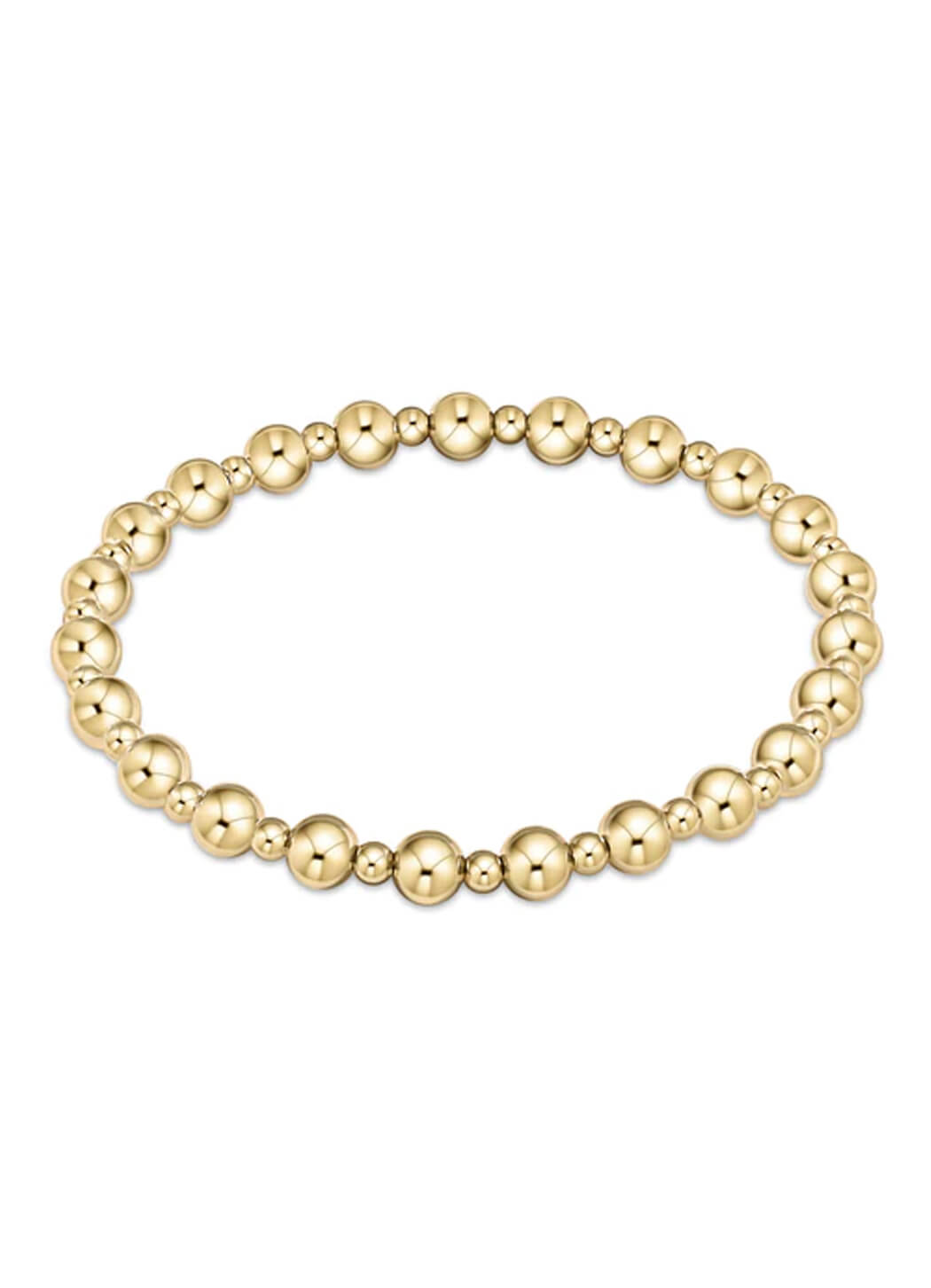 Enewton Classic Grateful Pattern 5mm Bead Bracelet - Gold