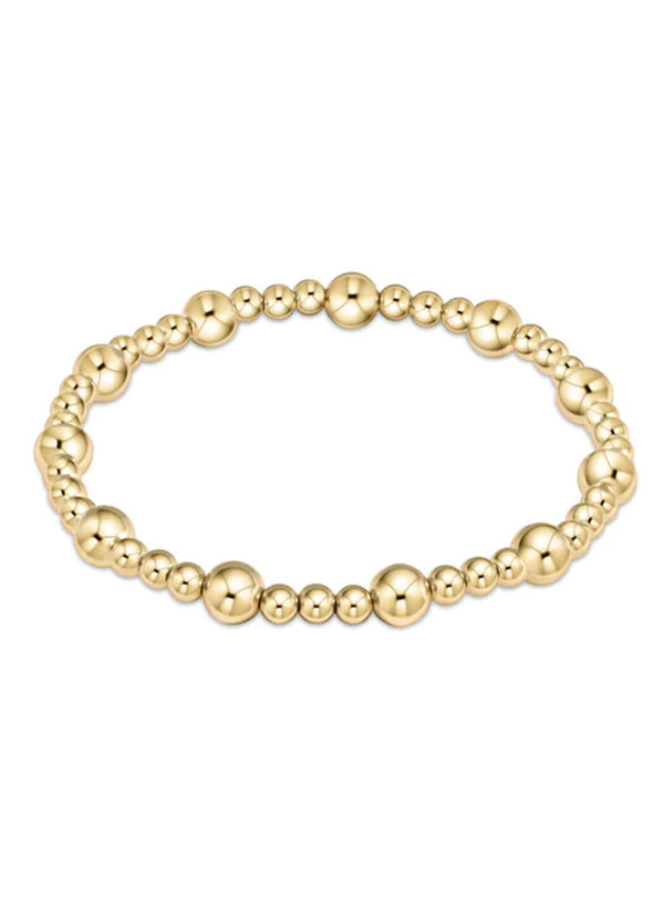 Enewton Classic Sincerity Pattern 6mm Bead Bracelet - Gold