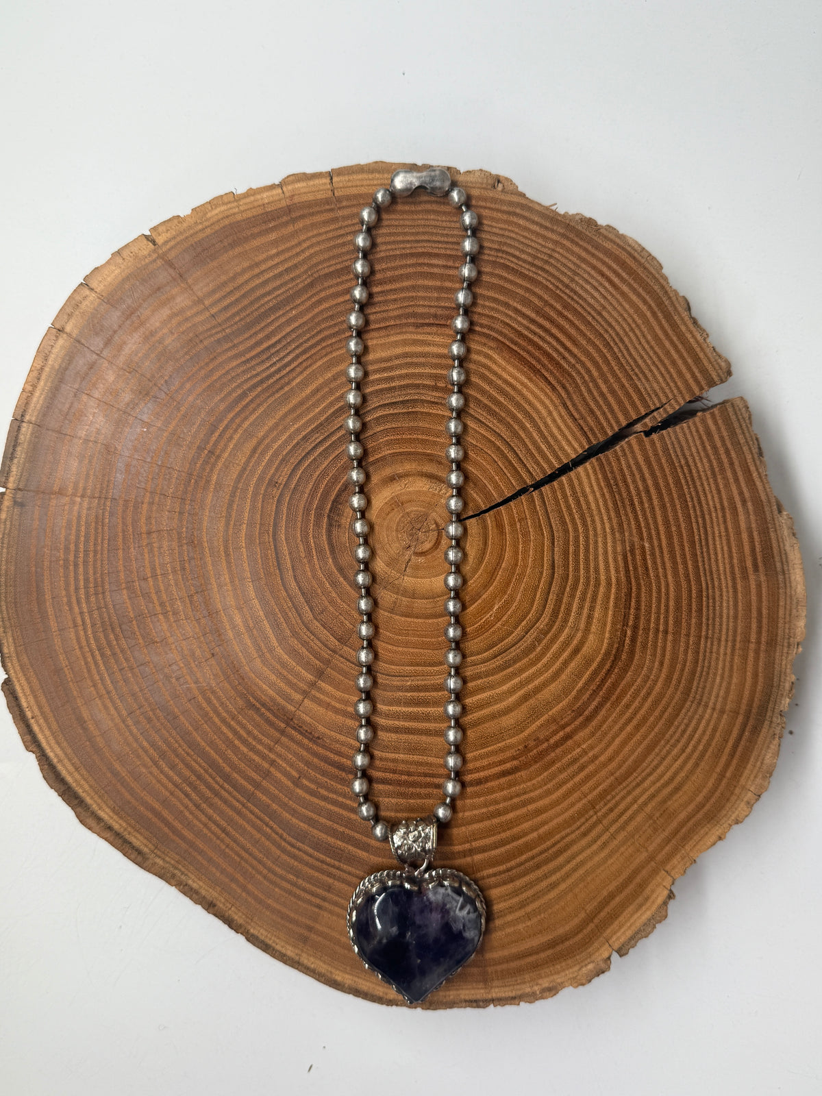 Belle Via Jewelry One-Of-A-Kind Amethyst Heart Necklace