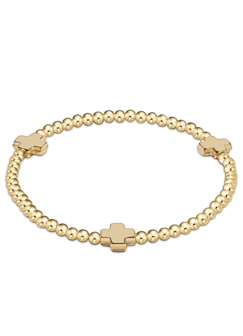 ENEWTON EXTENDS- SIGNATURE CROSS STERLING PATTERN 3MM BEAD BRACELET-STERLING main image 0