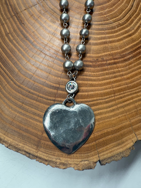 Belle Via Jewelry Organic Heart Necklace