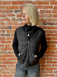 J Society Shaker Back Collarless Puffer