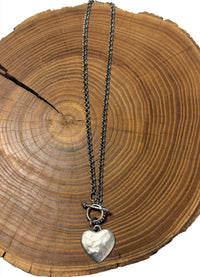 Belle Via Jewelry Small Heart Toggle Necklace