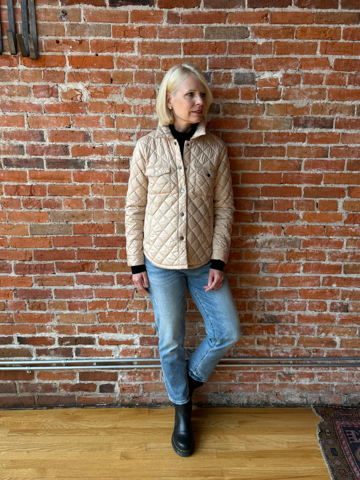 J. Society Nylon Quilted Shirt Jacket
