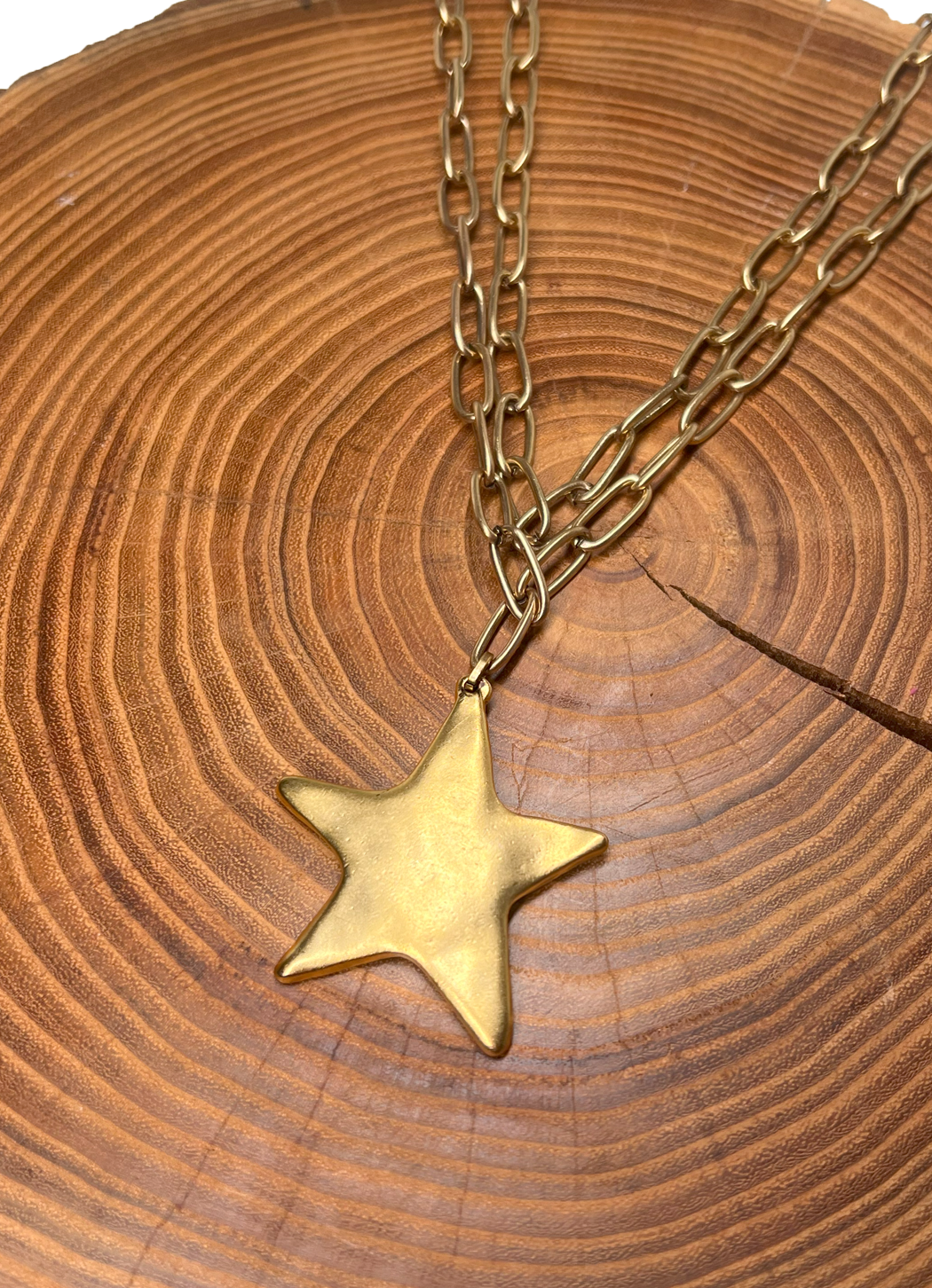 Belle Via Jewelry Double Chain Star Necklace