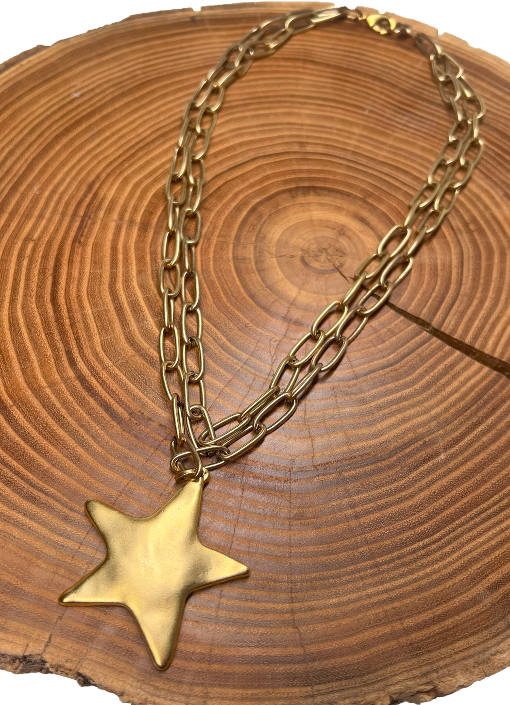 Belle Via Jewelry Double Chain Star Necklace