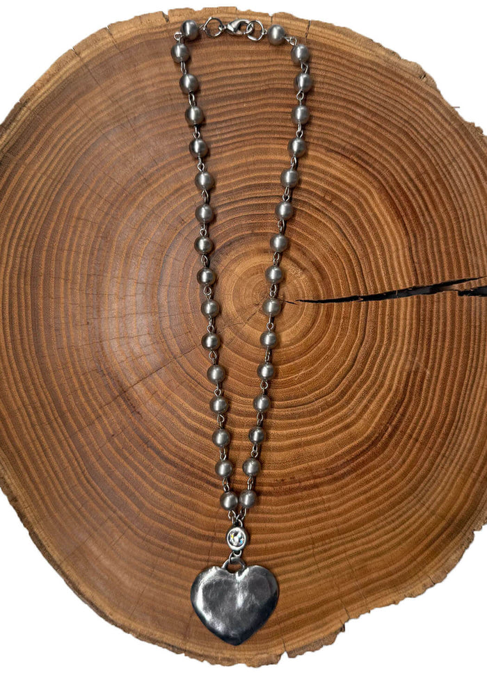 Belle Via Jewelry Organic Heart Necklace