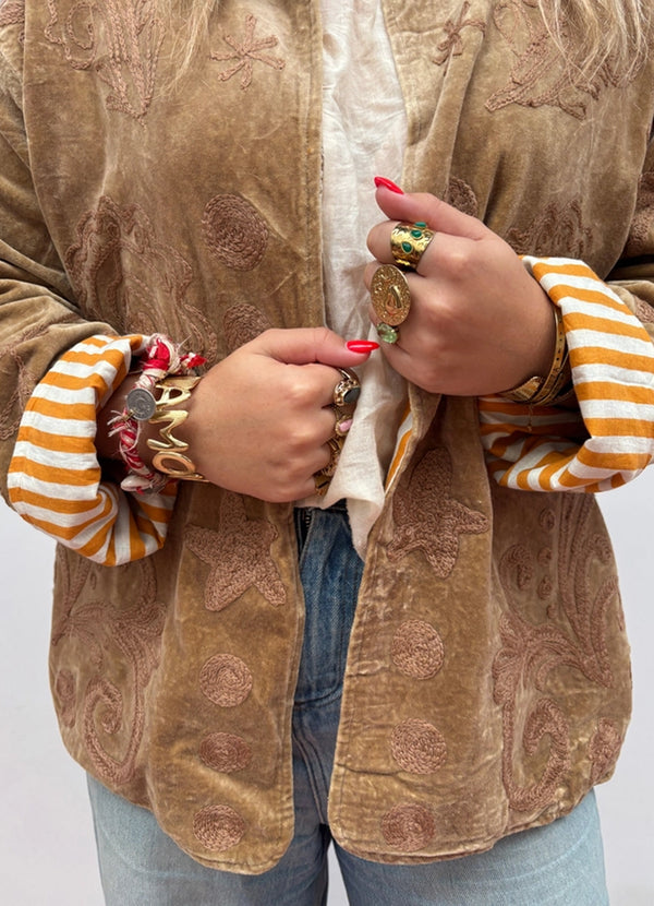 ToutVintage Taupe Star Jacket