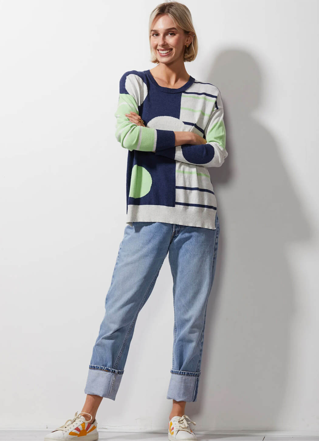ZP6349U-SpotonStripesSweater-