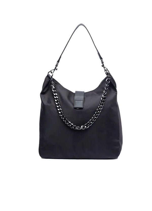 WanderFull Black HydroHobo Bag with Gunmetal Hardware