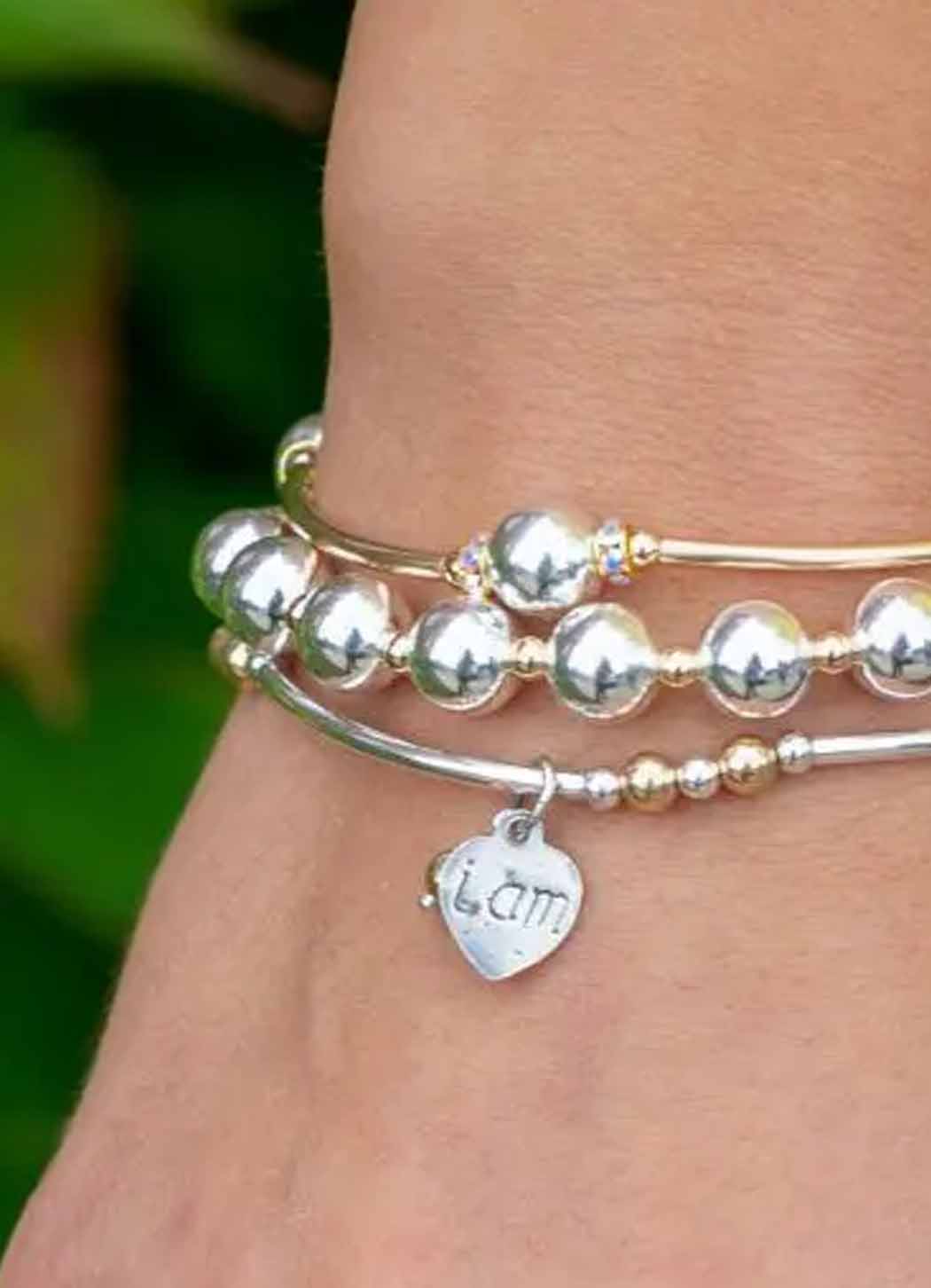 Blessing Bracelet "I am Blessed" Stack 3-8mm Beads
