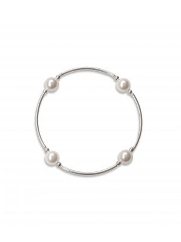 Blessing Bracelet in White Pearl 8mm Beads