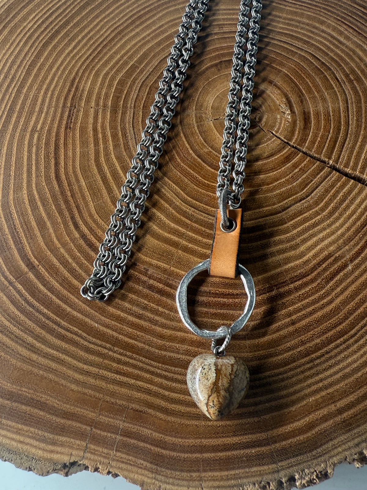 Belle Via Jewelry Leather "Francis" Necklace