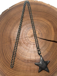 Belle Via Jewelry Hammered Star Necklace