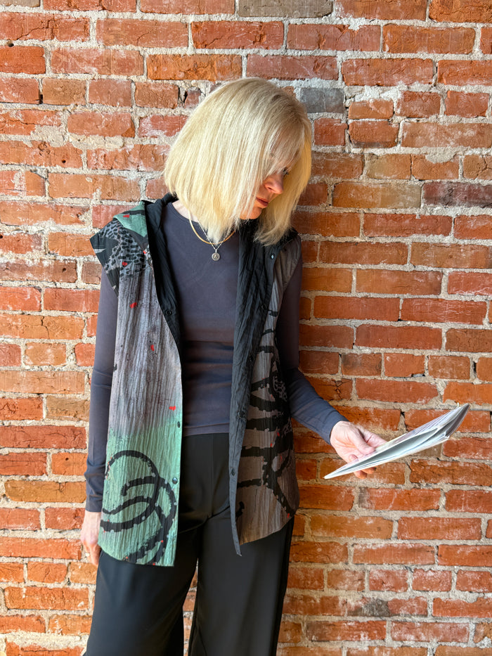 3 Potato Reversible Hooded Vest
