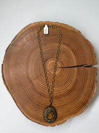 Belle Via Jewelry One-Of-A-Kind Exclusive Amber Vintage Pendant