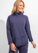 Escape Cotton Slub Roll Neck Pocket Pullover