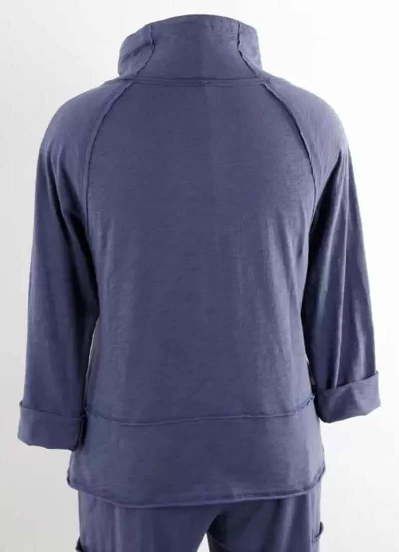 Escape Cotton Slub Roll Neck Pocket Pullover