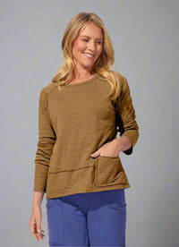 Escape Cotton Slub Pocket Pullover