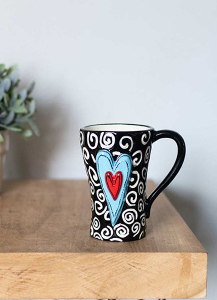 Demdaco White Swirls Mug