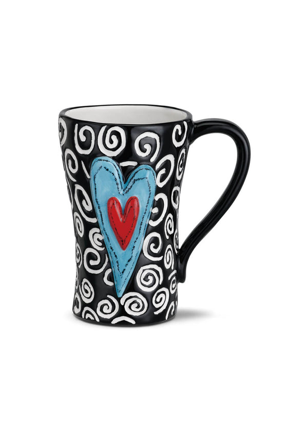 Demdaco White Swirls Mug
