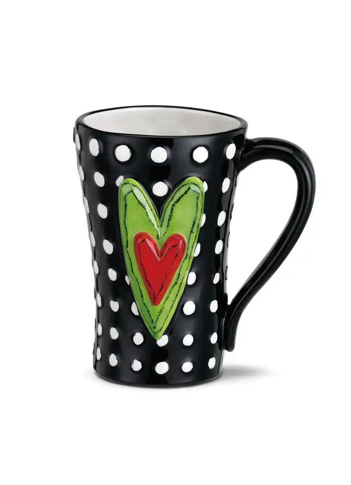 Demdaco White Dots Mug