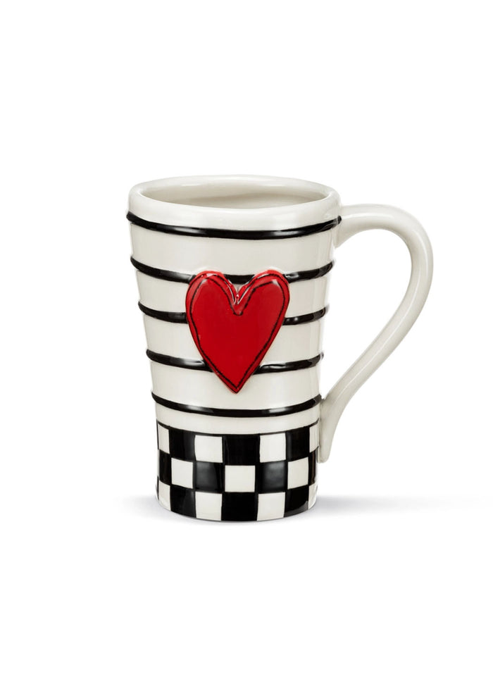 Demdaco Checker Red Heart Mug