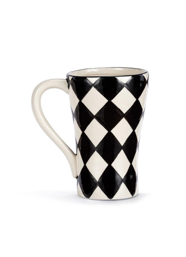 Demdaco Diamond Checker Red Heart Mug