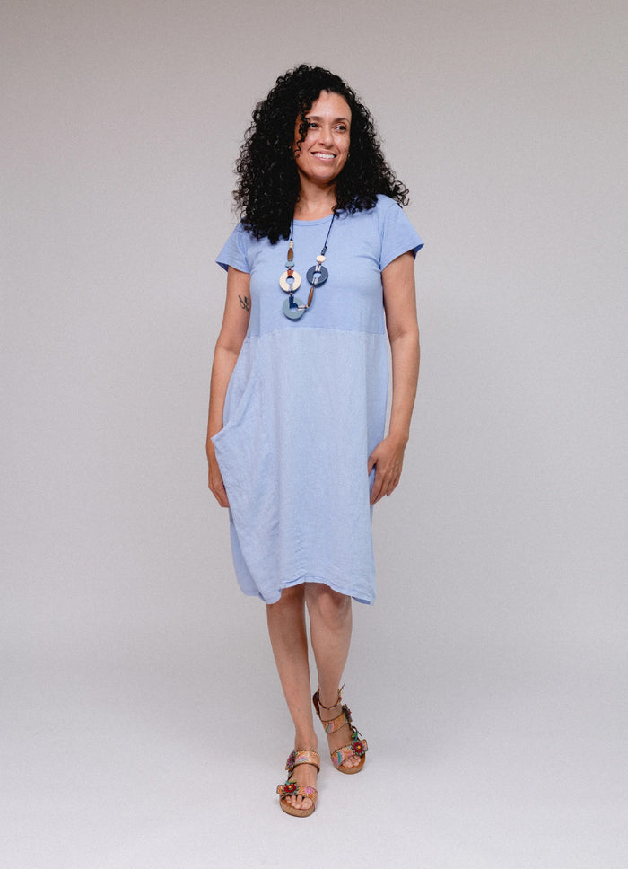 SAGA Pouch Pocket Dress - Blue SAGA Pouch Pocket Dress - Blue