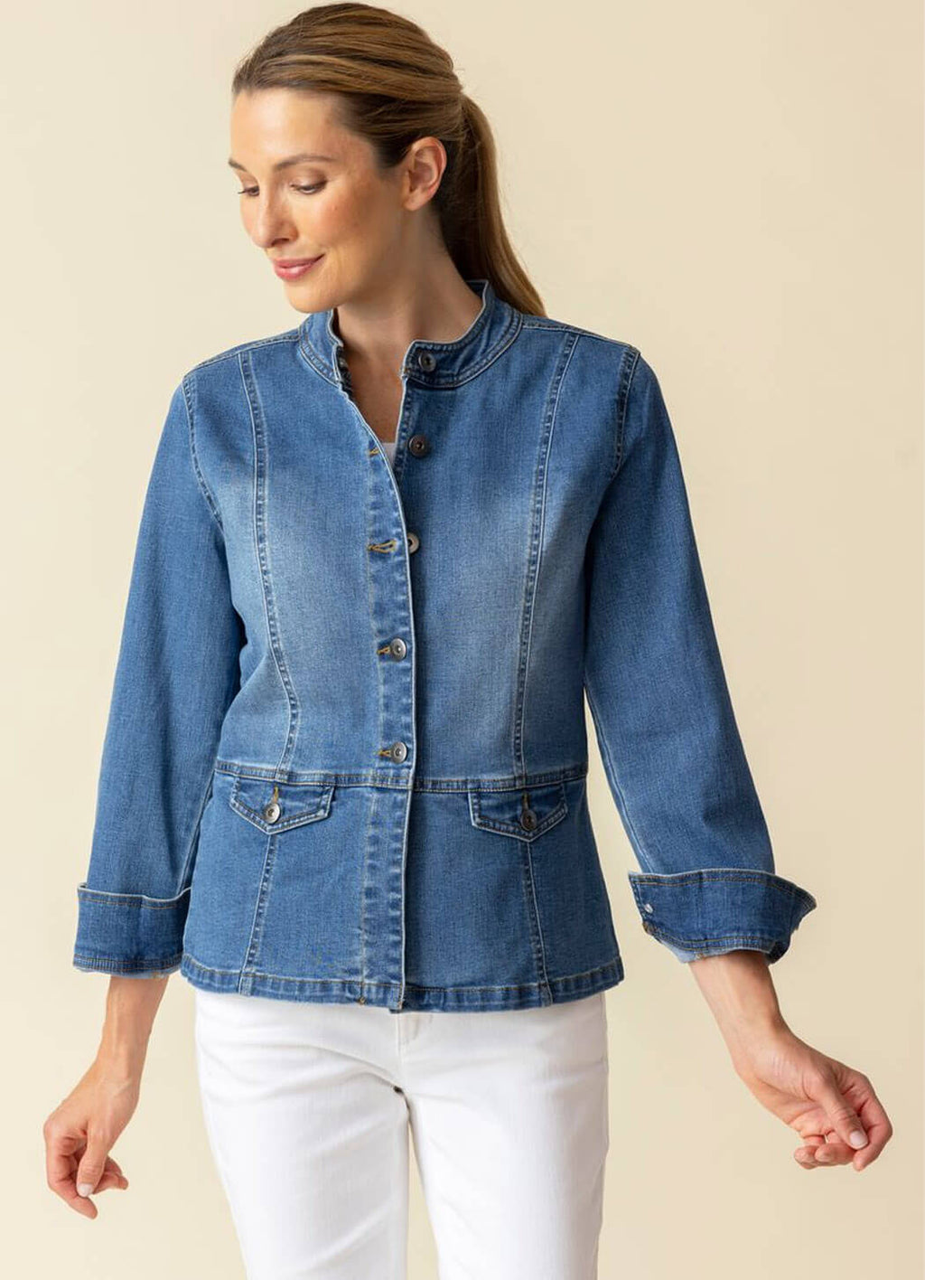 Habitat Stretch Denim Moto Jacket – Details Direct