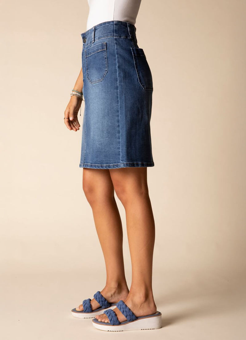Habitat Stretch Denim Straight Skirt