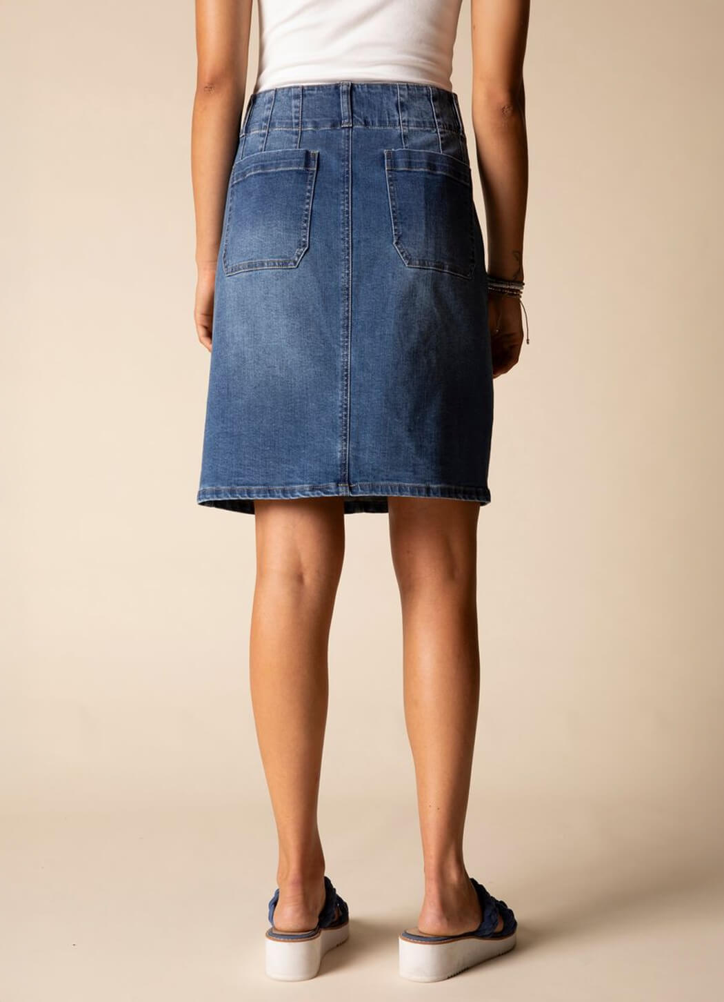 Habitat Stretch Denim Straight Skirt