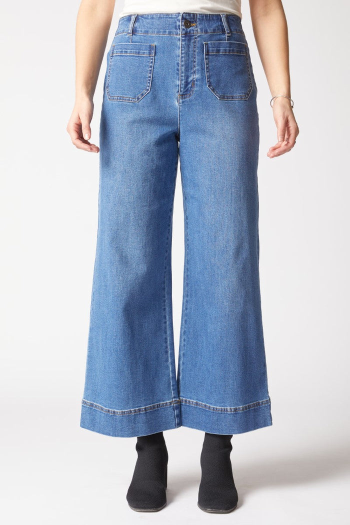 Habitat Stretch Denim Wide Leg Ankle Jean