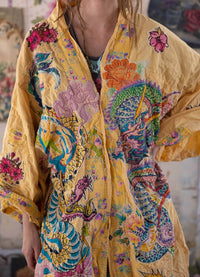 Magnolia Pearl Dragon Romani Kimono
