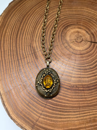 Belle Via Jewelry One-Of-A-Kind Exclusive Amber Vintage Pendant