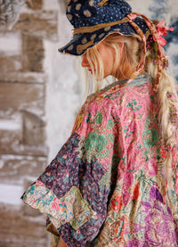 Magnolia Pearl Piecewise Crop Dashi Kimono
