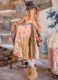 Magnolia Pearl Piecewise Crop Dashi Kimono