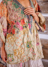 Magnolia Pearl Piecewise Crop Dashi Kimono