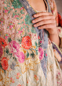 Magnolia Pearl Piecewise Crop Dashi Kimono